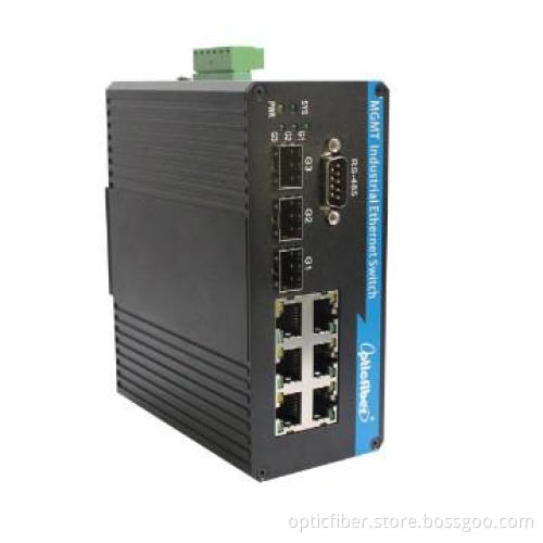 DIN-Rail Mount Industrial Ethernet Switch+485Data